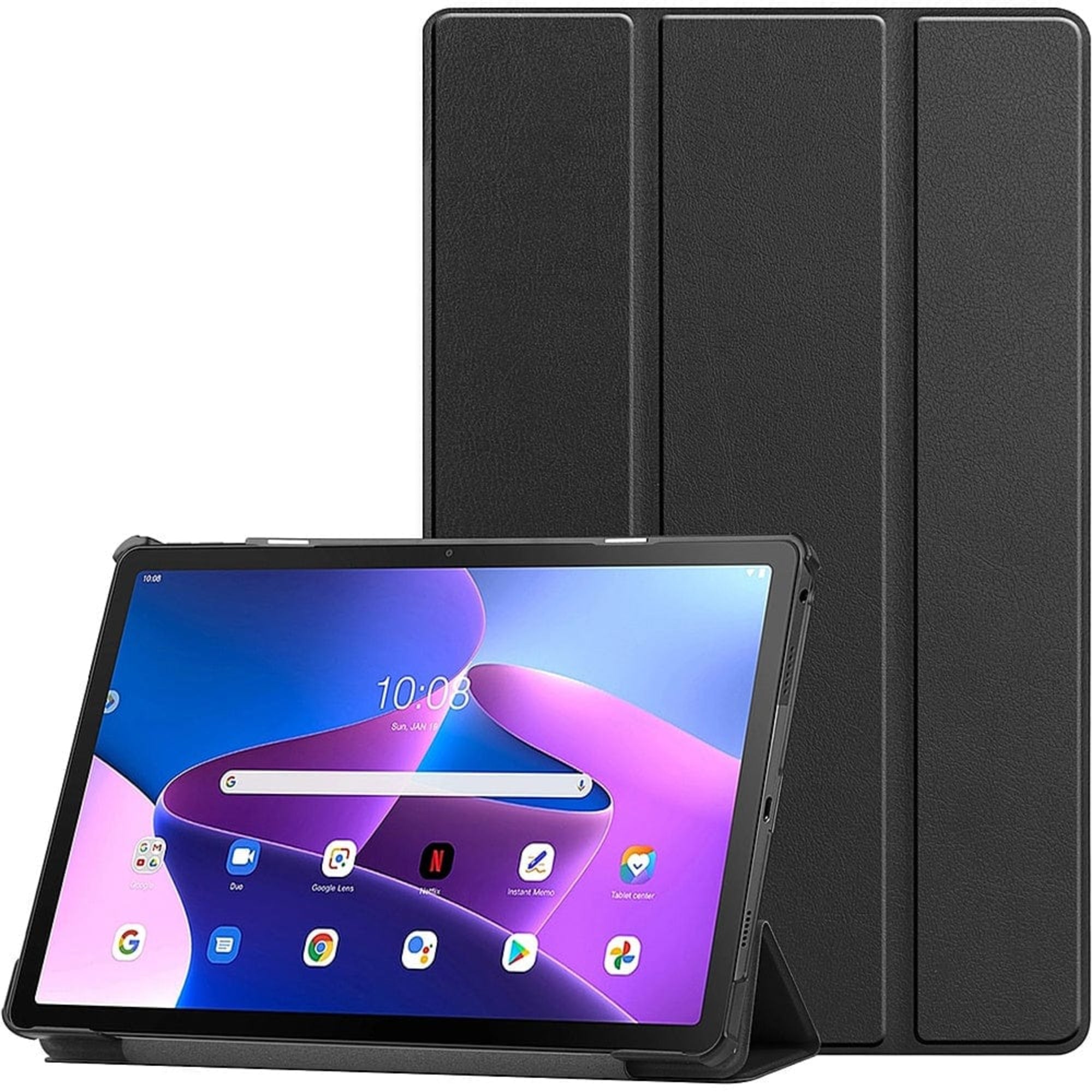 SAHARA - Folio Case for Lenovo Tab M10 Plus (3rd Gen) - Black