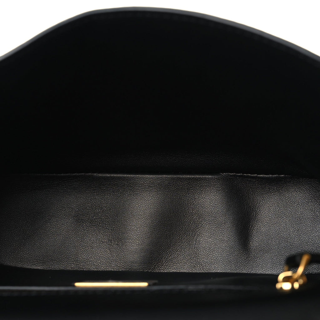 Nappa Small FF Embossed Midi Chain Baguette Black