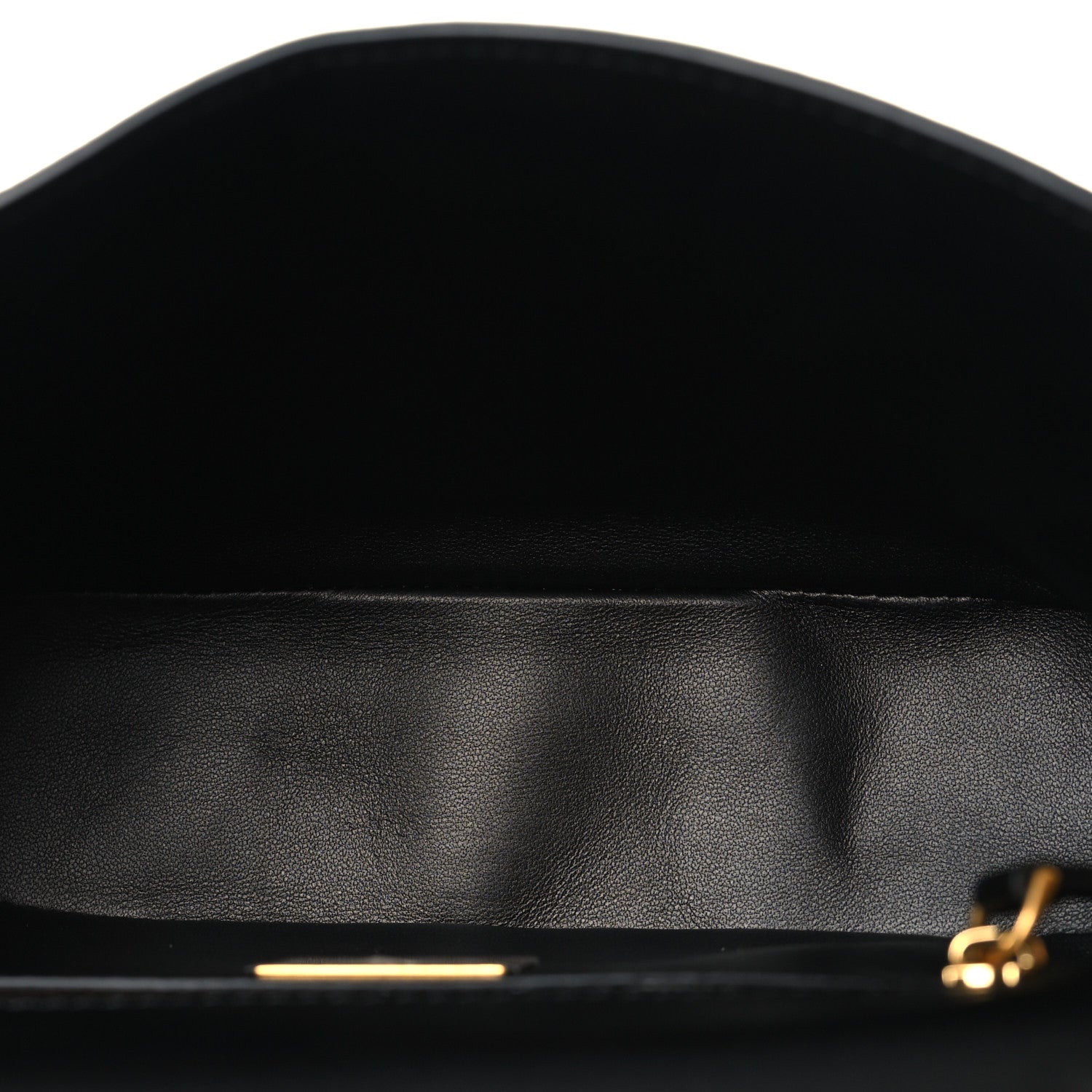 Nappa Small FF Embossed Midi Chain Baguette Black