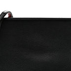 Calfskin Studded Loubiposh Clutch Black