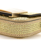 Crystal Vitello Laminato FF Nano Maxi Buckle Baguette Charm Light Gold