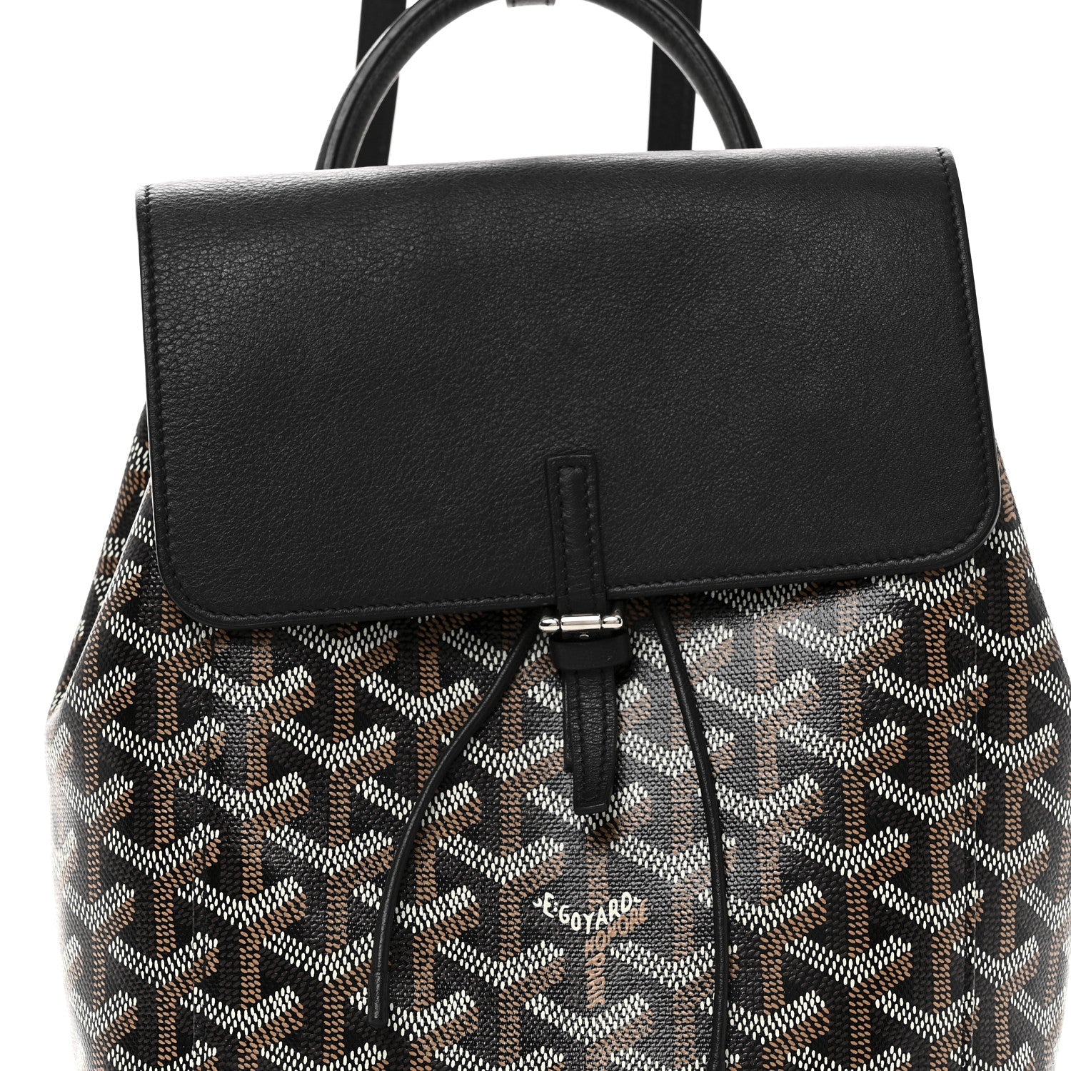 Goyardine Calfskin Mini Alpin Backpack Black