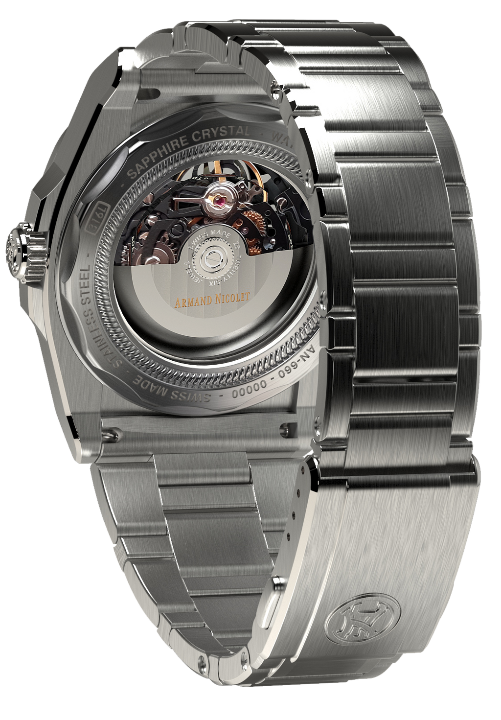 Armand Nicolet Men's Watch J09 Skeleton 41mm Grey