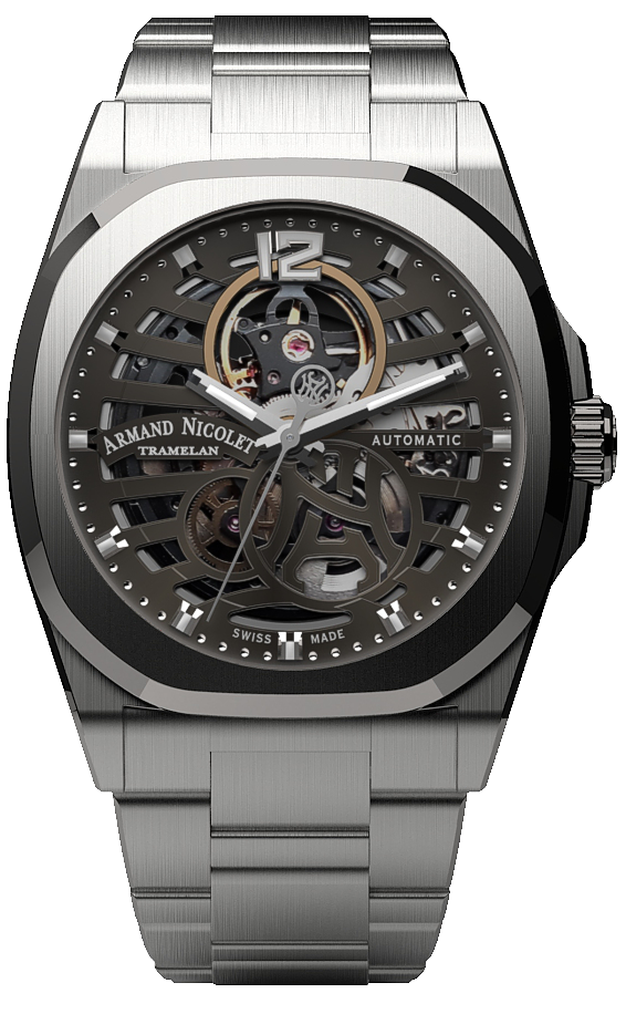 Armand Nicolet Men's Watch J09 Skeleton 41mm Grey