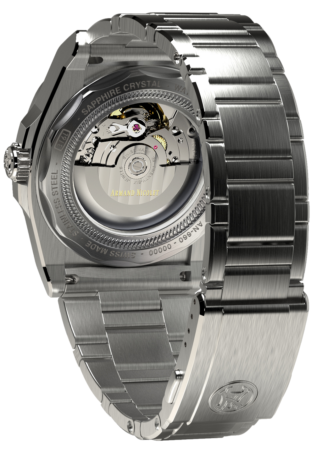 Armand Nicolet Men's Watch J09 Skeleton 41mm Grey