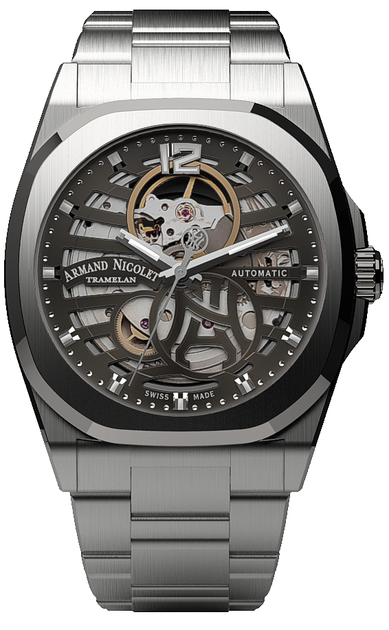 Armand Nicolet Men's Watch J09 Skeleton 41mm Grey