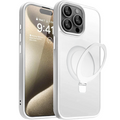 Entronix [Magnetic] Case Compatible with iPhone 15 Pro - Translucent Frosted Matte Gripstand