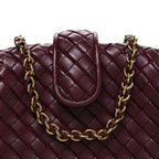 Nappa Intrecciato Small The Lauren 1980 Clutch With Chain Barolo