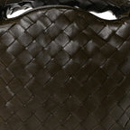 Calfskin Intrecciato Mini Hop Khaki