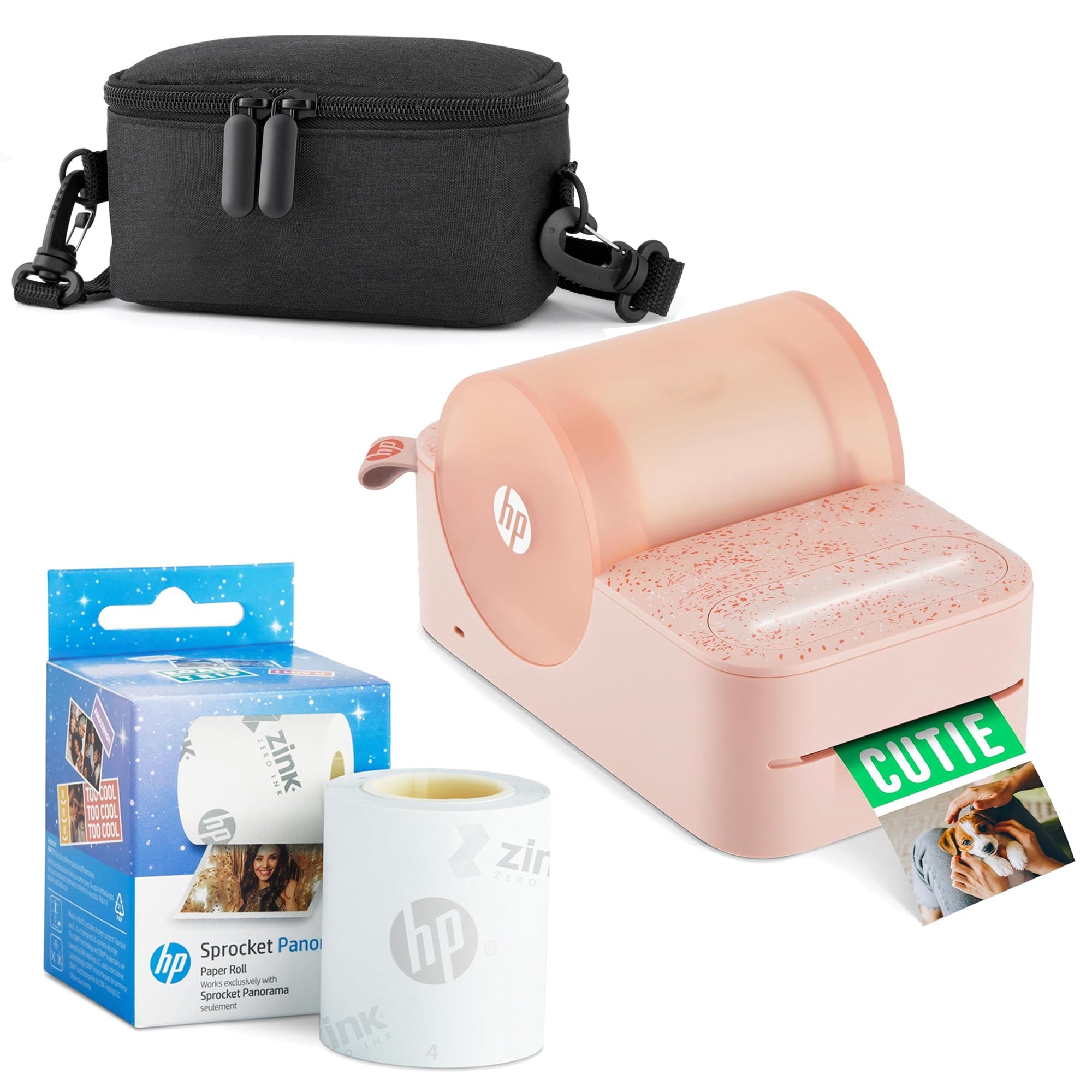 HP Sprocket Panorama Instant Label Printer & Photo Printer Starter Bundle