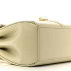 Satinated Calfskin Mini 16 Top Handle Bag Almond Green