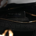 Patent Cannage Mini Lady Dior Black