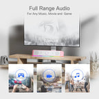 RGB Desktop Soundbar - 2.0 Channel Computer Speaker with Dynamic RGB Audio Effects