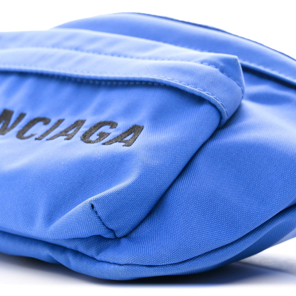 Sport Nylon Logo Embroidered Wheel Beltpack Electric Blue Black