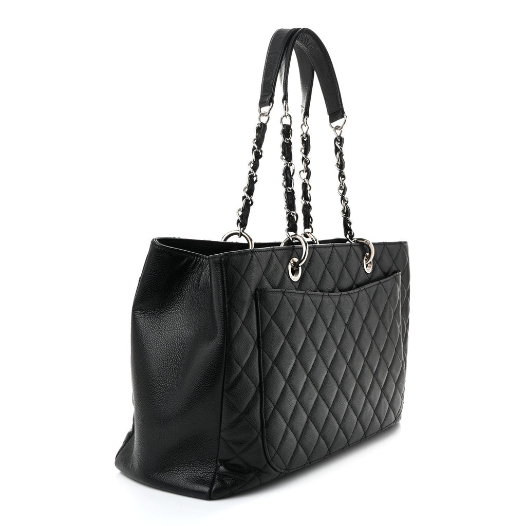 Caviar Quilted XL Grand Shopping Tote GST Black