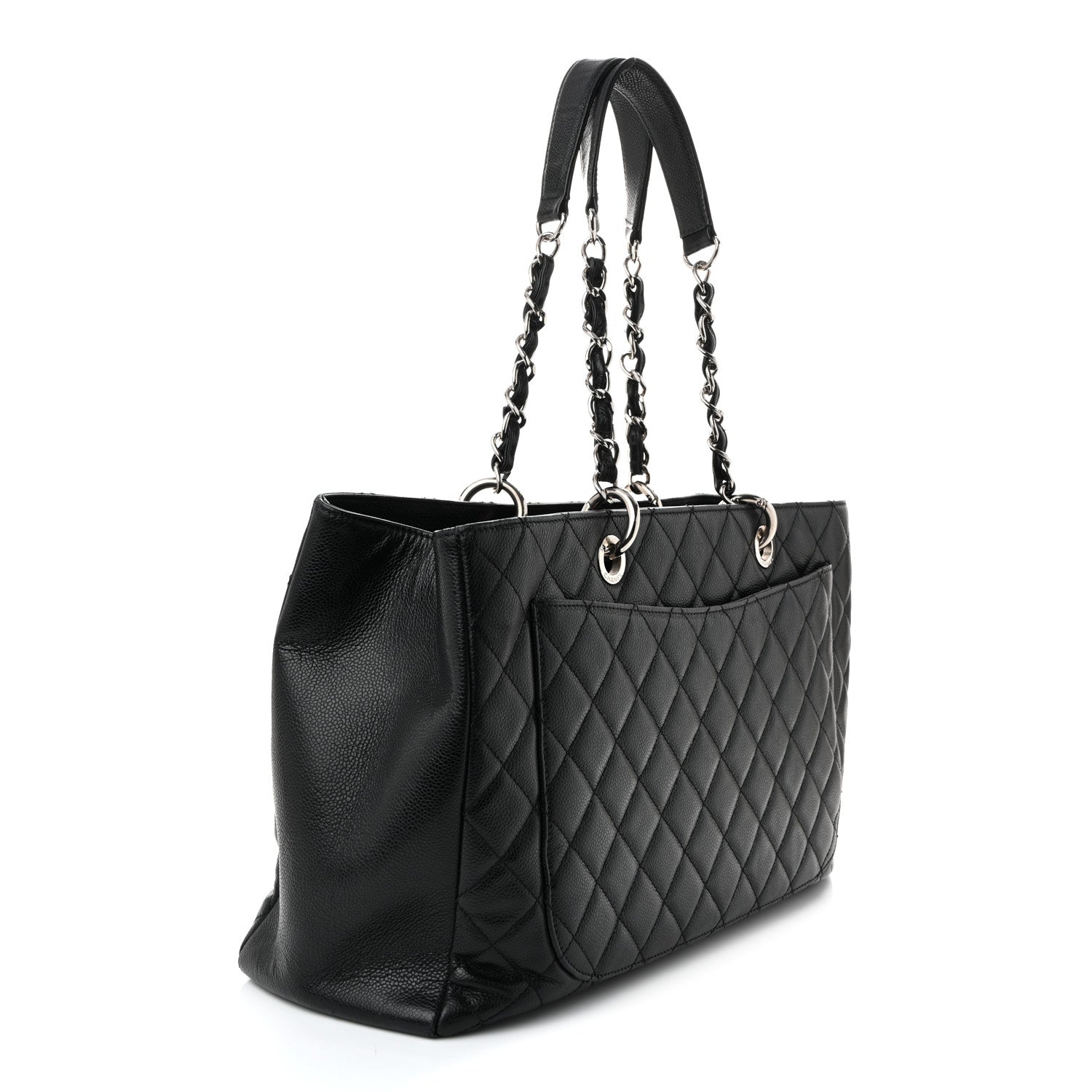 Caviar Quilted XL Grand Shopping Tote GST Black