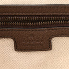 GG Supreme Monogram Textured Dollar Calfskin Web Ophidia Wristlet Shoulder Bag Beige Ebony New Acero