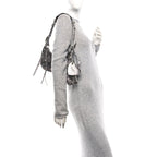 Metallic Agneau Arena Le Cagole Shoulder Bag XS Silver