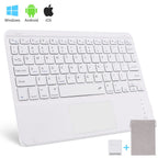 Wireless Bluetooth Keyboard with Touchpad for iPad Keybaord iPhone Samsung Galaxy Xiaomi Huawei Microsoft Surface HP - black square-Brown Switch