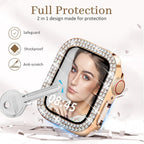 Entronix Case Compatible with iWatch Series Ultra (3rd/2nd/1st Gen), 49mm - Diamond Cover w/ Built-In Screen Protector