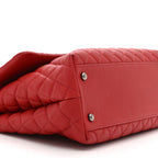 Caviar Quilted Medium Coco Handle Flap Red