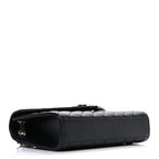 Grain De Poudre Textured Mixed Matelasse Triquilt Medium Monogram Satchel Black