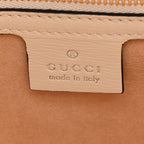 GG Supreme Monogram Azalea Calfskin Web Small Jackie 1961 Hobo Beige Ebony Mystic White