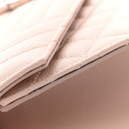 Grain De Poudre Textured Mixed Matelasse Medium Triquilt Monogram Satchel Marble Pink