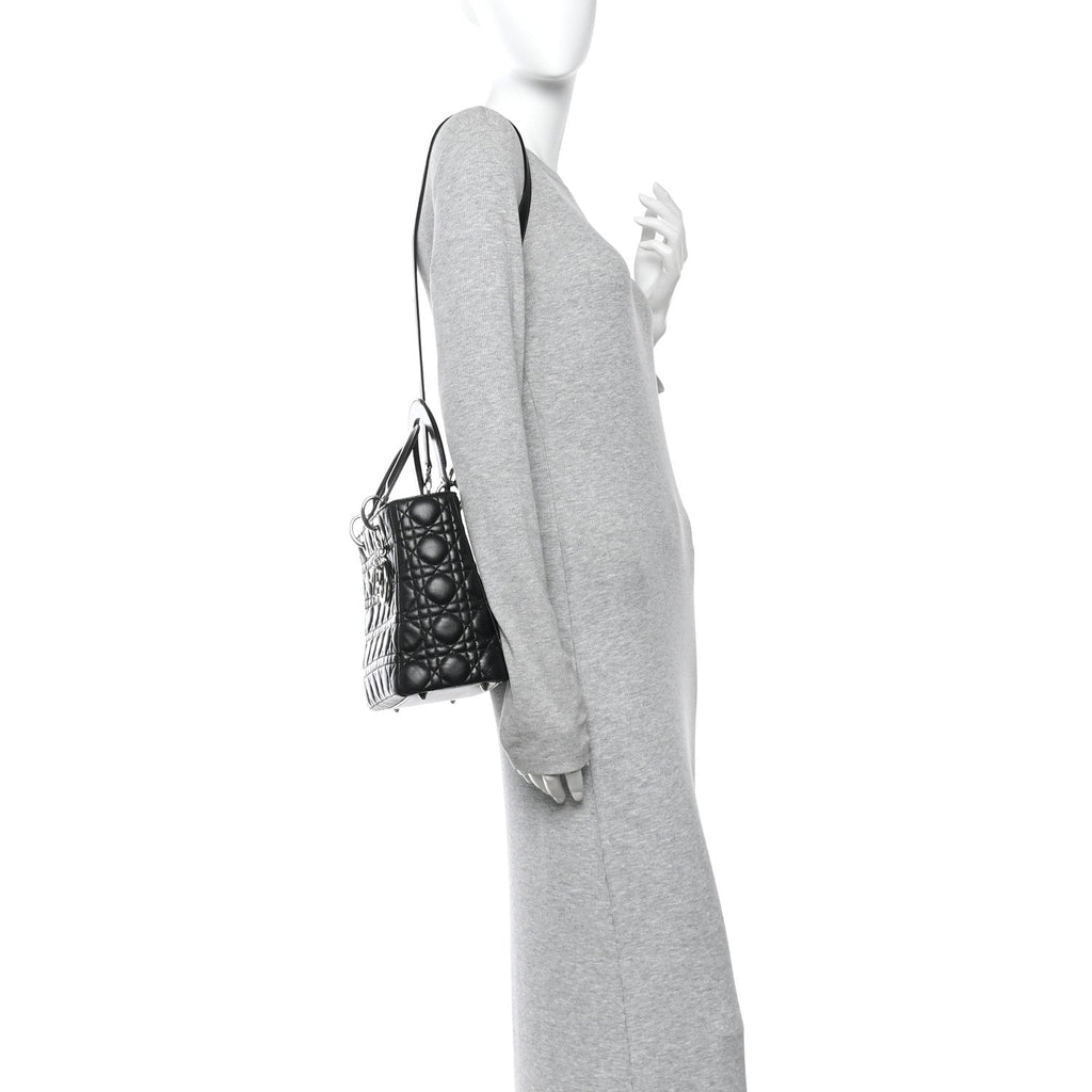 Lambskin Cannage Medium Lady Dior Black