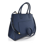 Grained Calfskin Small Frances Tote Navy
