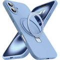 Entronix [Magnetic] Case Compatible with iPhone 16 - Soft-Touch Liquid Silicone Gripstand