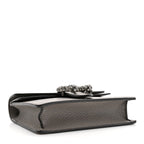 Dollar Calfskin Crystal Super Mini Dionysus Shoulder Bag Dusty Grey Black Diamond