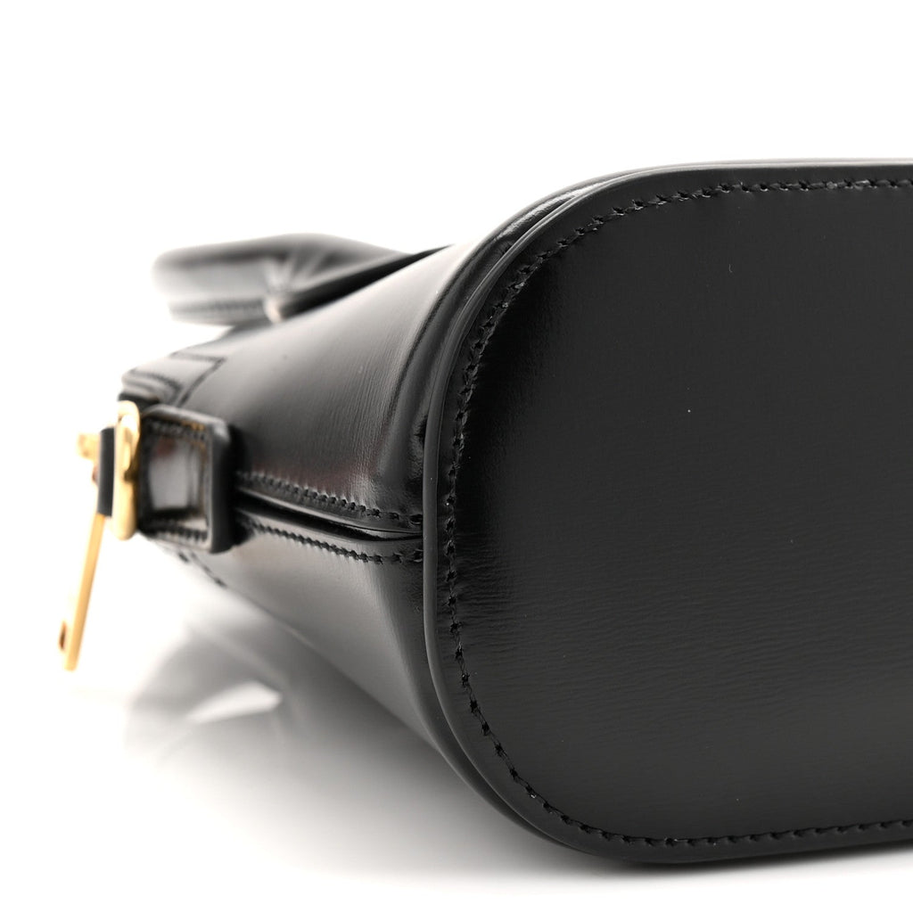 Shiny Calfskin Mini Honorine Bag Black