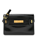 Patent Small Manhattan Shoulder Bag Black