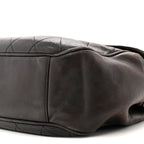 Lambskin Quilted Flap Shoulder Bag Black