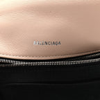 Nappa Calfskin Quilted Touch B Puffy Clutch Light Beige