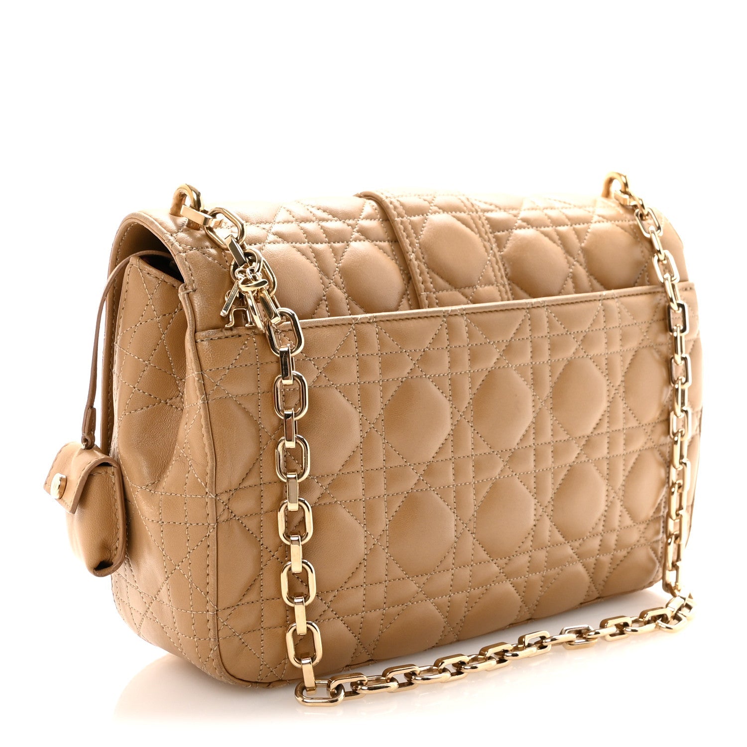 Lambskin Cannage Medium Miss Dior Flap Beige
