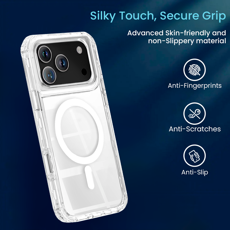 Entronix Bundle Compatible with iPhone 17 Pro Max - [Magnetic] [Clear] Heavy Duty Case & 2 Clear Screen Protectors