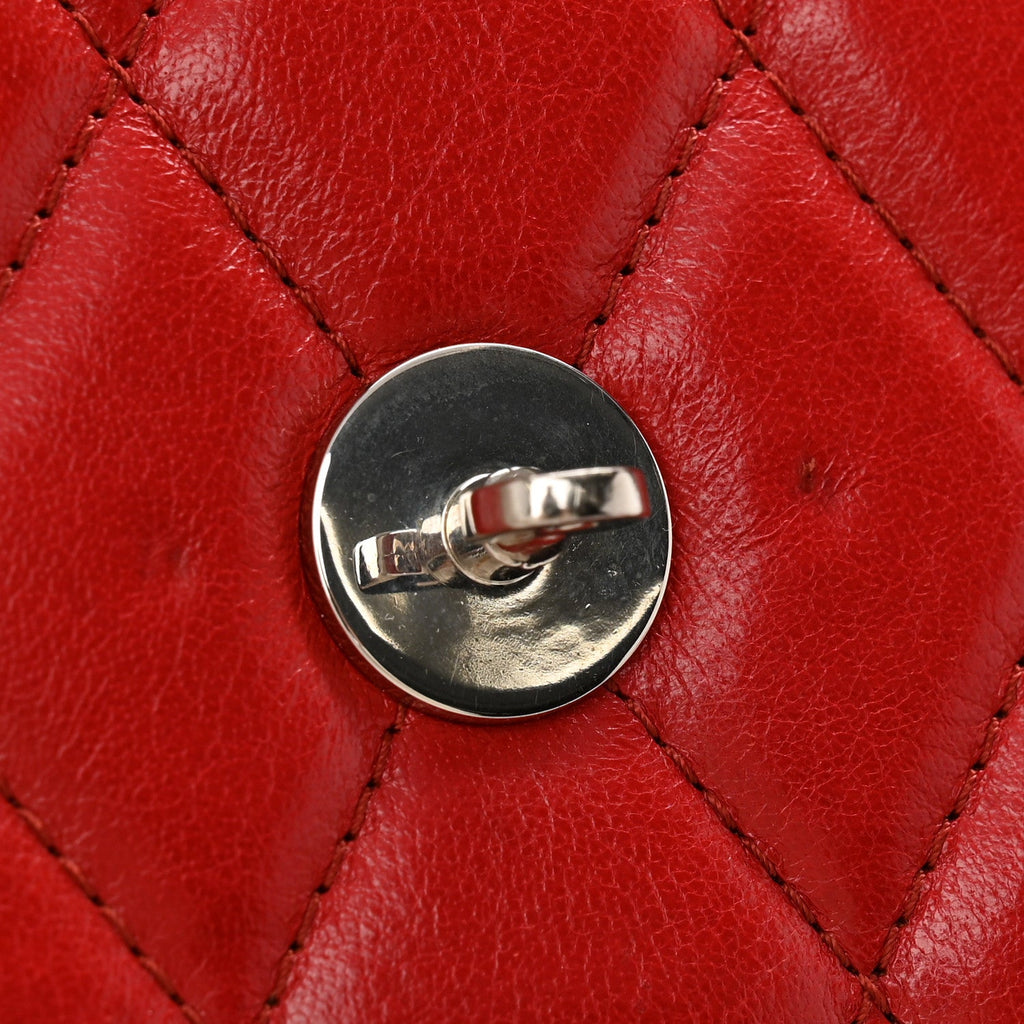Shiny Buffalo Quilted Darley Shoulder Bag Red