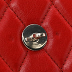 Shiny Buffalo Quilted Darley Shoulder Bag Red