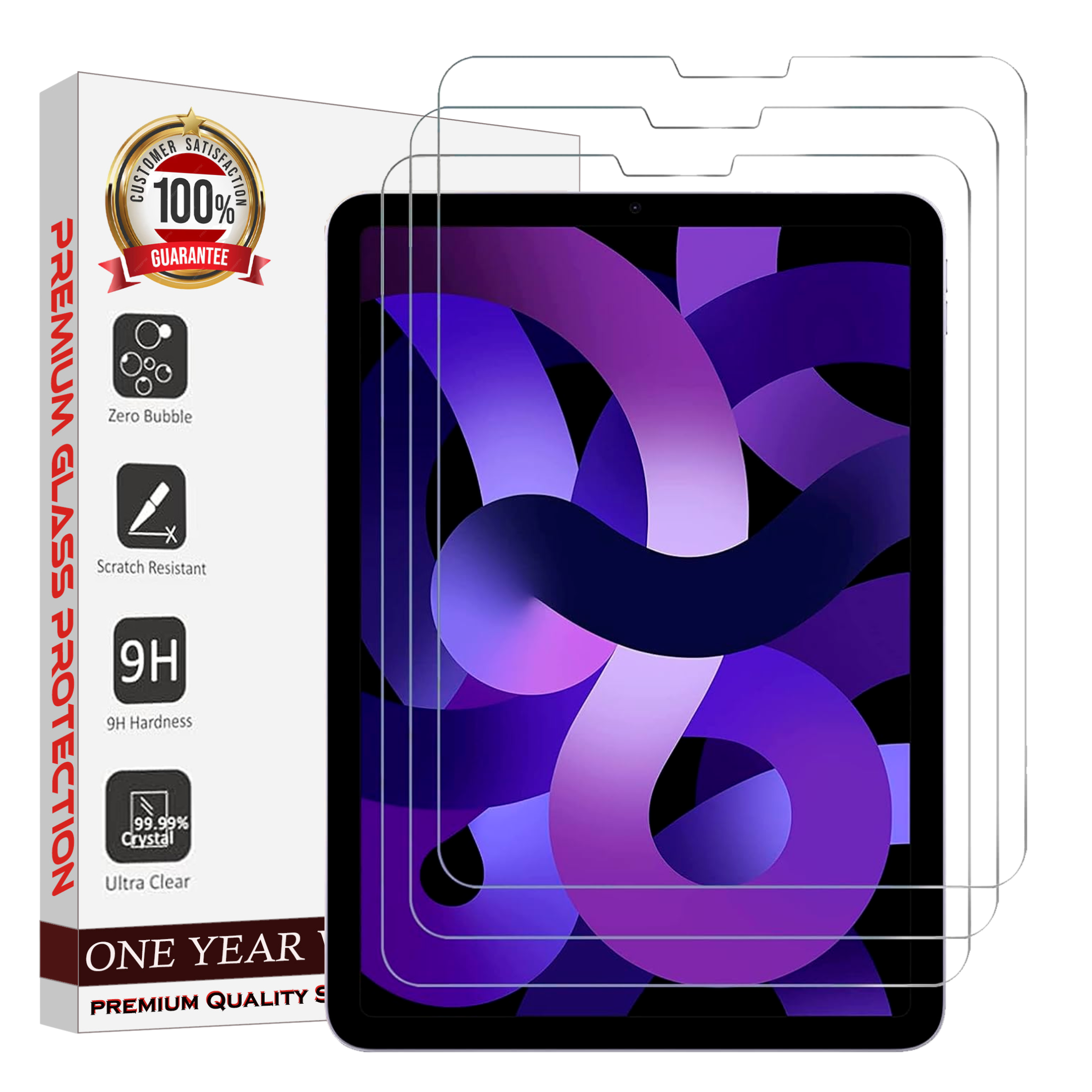 Entronix Clear Screen Protector Compatible with iPad Mini 7 (A17 Pro), 8.3" (2024, 7th Gen) - 3-Piece Combo