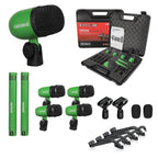Drum Microphone Kit 7Pc All Metal Drummer Mics Tom/Snare & Cymbals Wired Instrument Drums Set
