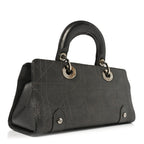 Metallic Calfskin Cannage Stitched Small East West Lady Dior Bronze