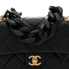Caviar Quilted Funky Match Mini Flap Black
