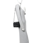 Lambskin Maxi Cannage Small 30 Montaigne Chain Top Handle Bag Black