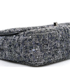 Sequin Quilted Small Single Flap Grey Dark Grey