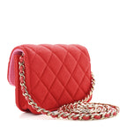 Jersey Quilted Micro Mini Flap Red
