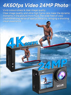 SJ6 Pro 4K Dual Screen Waterproof Action Camera with Touchscreen, Wi-Fi, Night Vision, and 6-Axis Gyro Stabilization _ NO Memory Card
