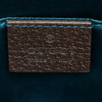 GG Supreme Monogram Textured Dollar Calfskin Web Small Ophidia Dome Shoulder Bag Beige Ebony New Acero