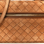 Suede Intrecciato Bang Bang Vanity Case Amber